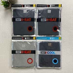 32 Degrees Bundle of 4 Shirts | 3 Long Sleeve Heat Tees 1 Short Sleeve Cool Tee